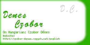 denes czobor business card